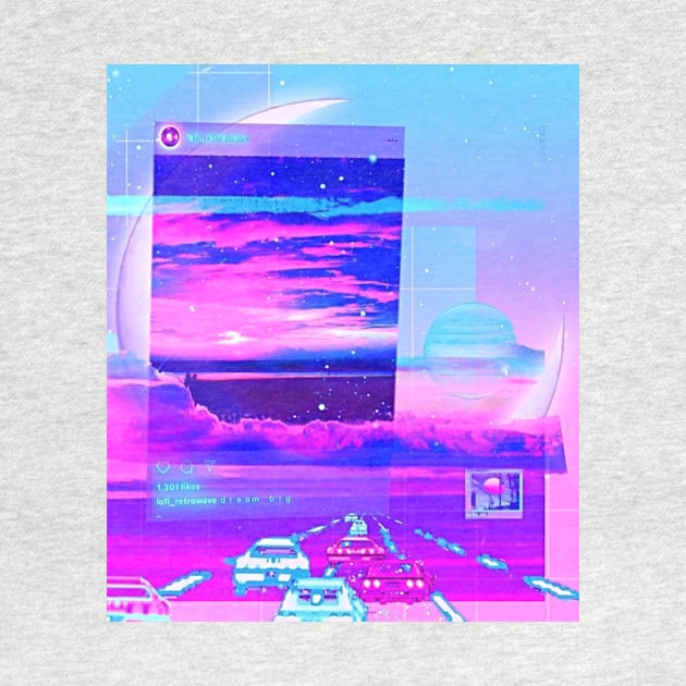 Dream Big retrowave collage by lofi_retrowave